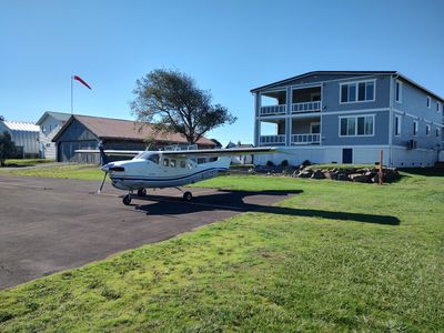 Sunny tarmac side view